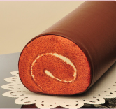 ココアロールケーキ型置きクッションです ココアロールケーキ型置きクッション